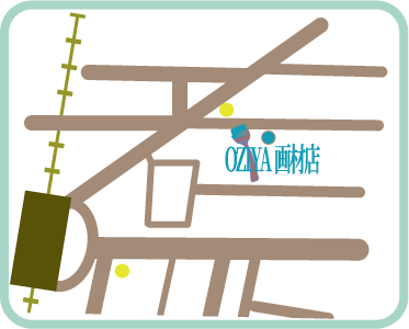 OZIYA画材店地図